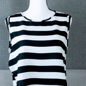 🌴Forever 21 Sheer Stripe Split Back Crop Tank